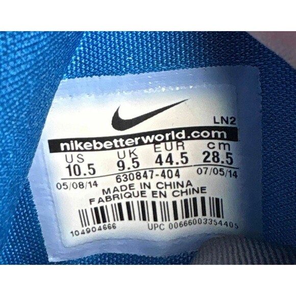 Nike Blue and White High-Top Athletic Shoes